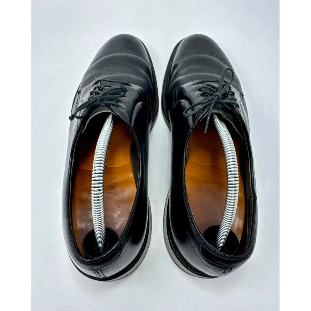 Vintage Mason Velvet-Eez 312 Men's 8.5 D Black Leather Derby Dress Shoes USA